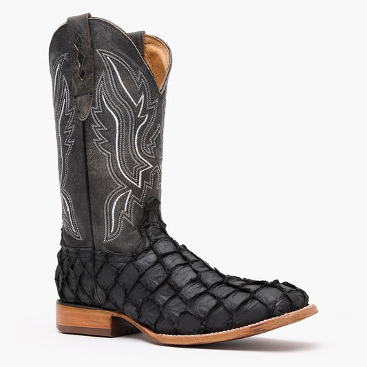 Durango Durango® Premium Exotics™ Matte Black Pirarucu Western Boot