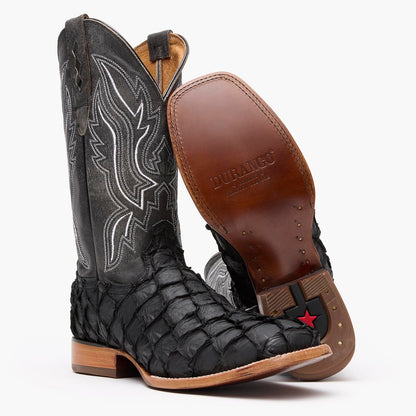 Durango Durango® Premium Exotics™ Matte Black Pirarucu Western Boot