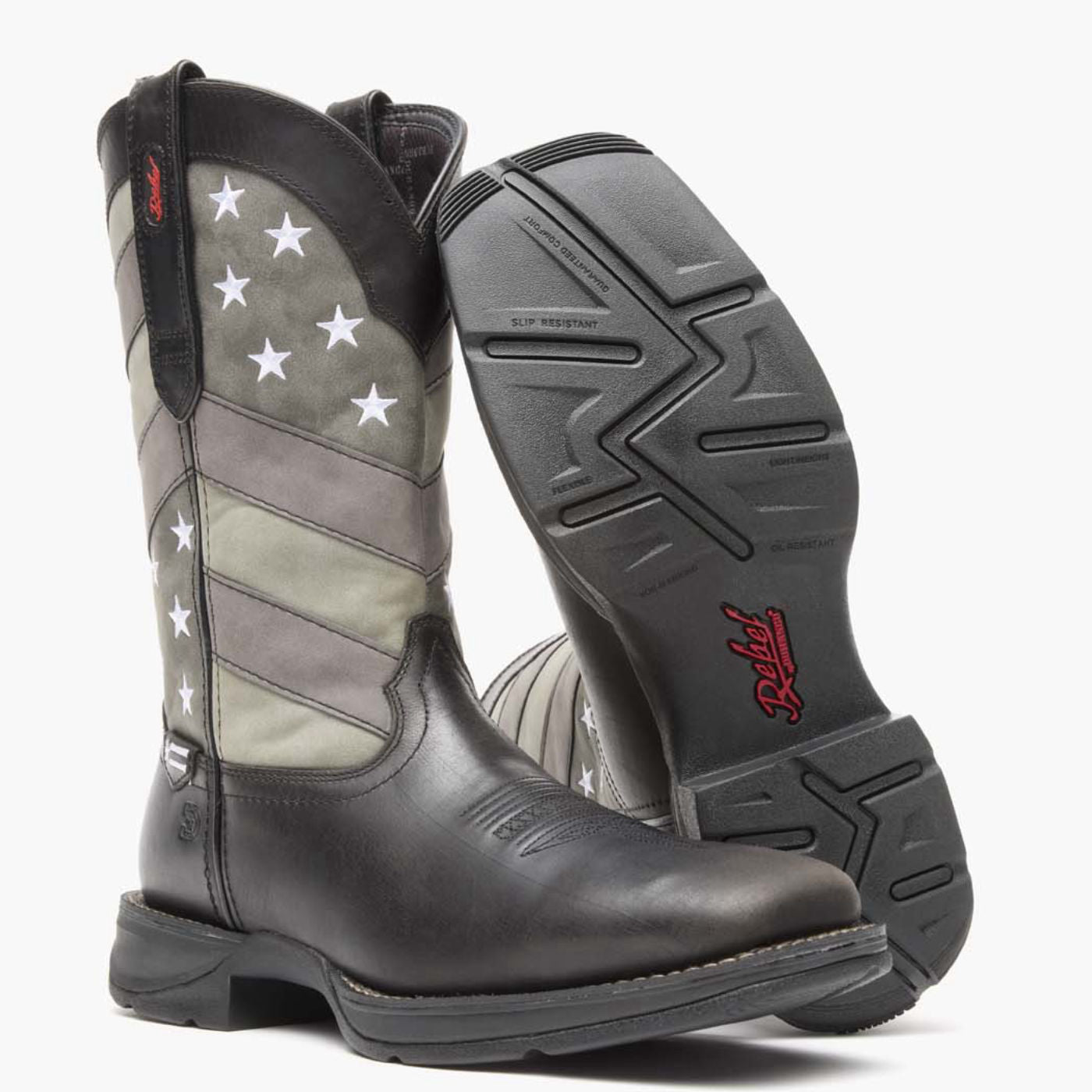 Durango Rebel by Durango® Faded Black Flag Western Boot