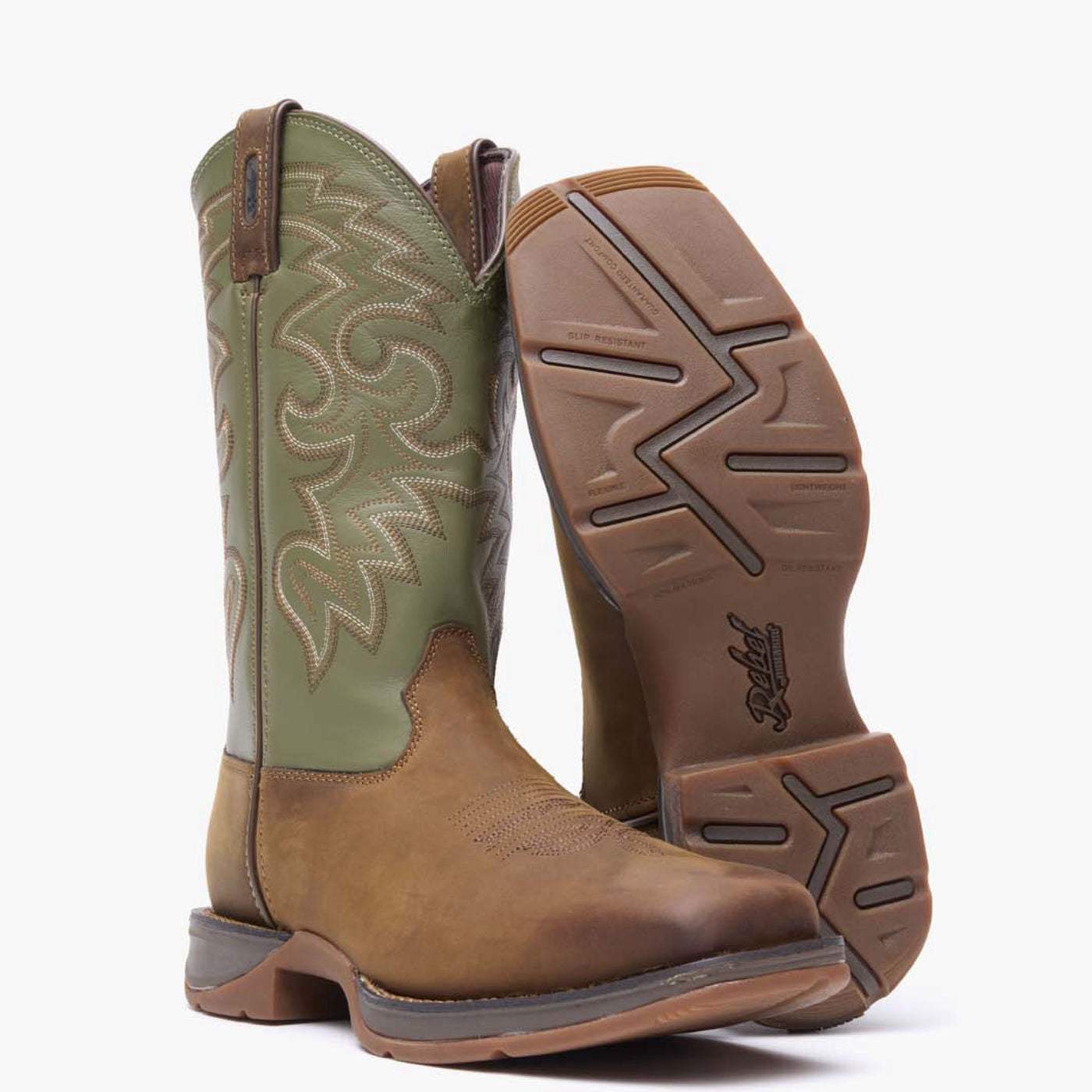 Durango Rebel™ by Durango® Coffee & Cactus Pull-On Western Boot