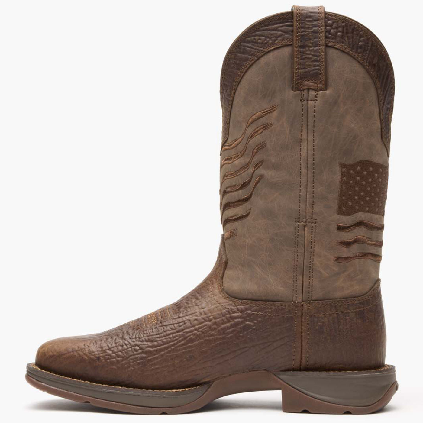 Durango Rebel by Durango® Brown Distressed Flag Embroidery Western Boot