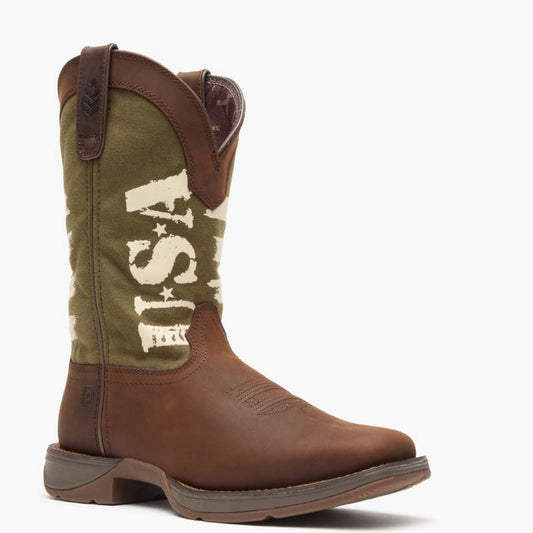 Durango Rebel by Durango® Army Green USA Print Western Boot