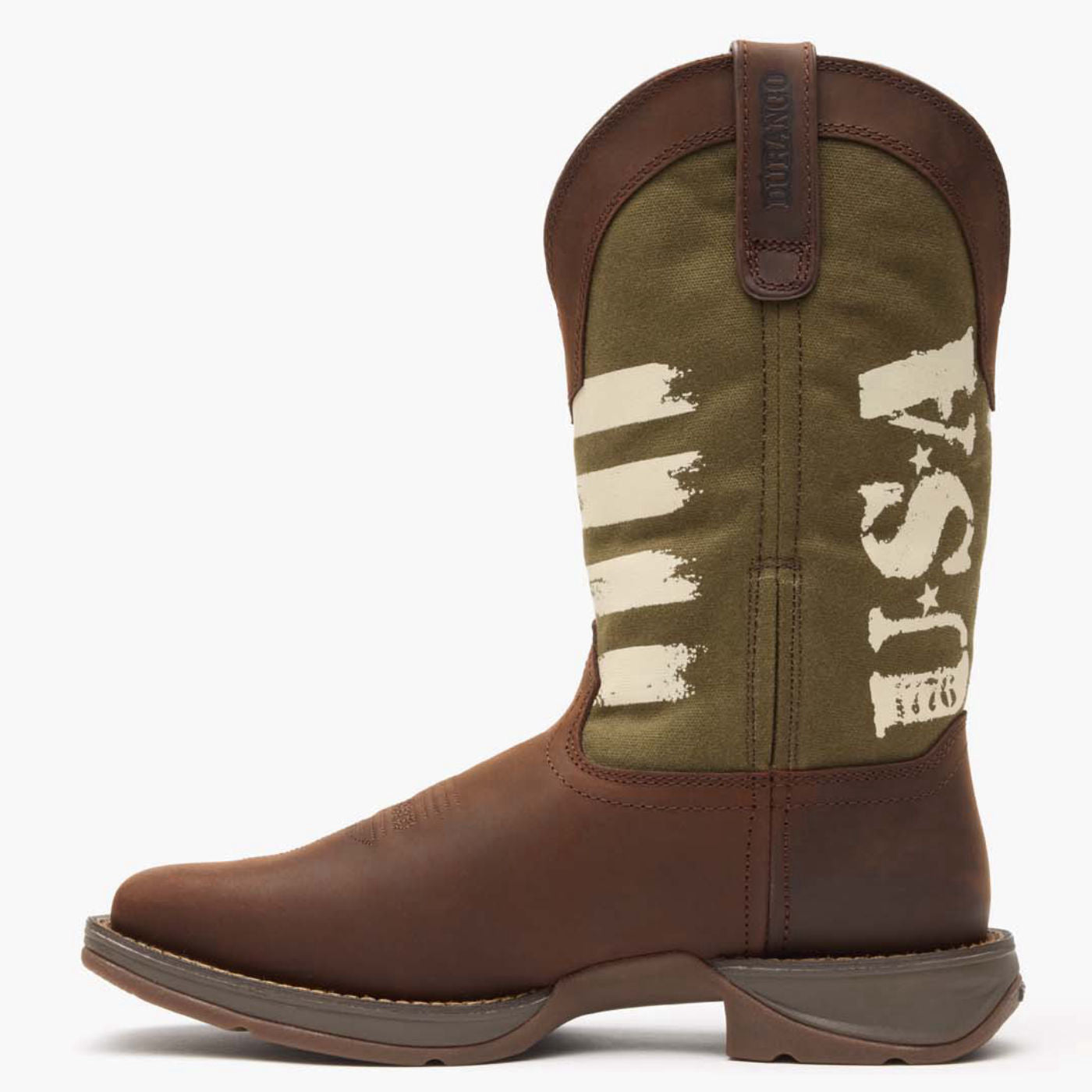 Durango Rebel by Durango® Army Green USA Print Western Boot