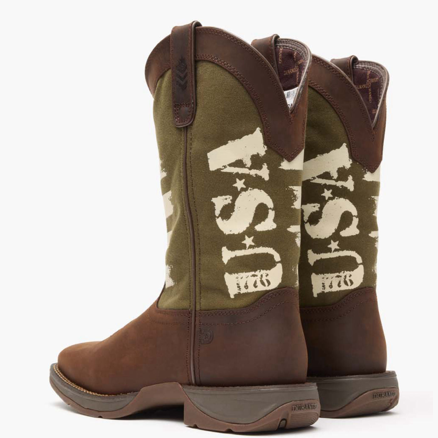 Durango Rebel by Durango® Army Green USA Print Western Boot