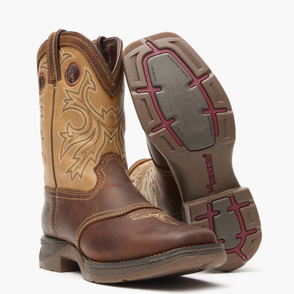 Durango Lil’ Rebel by Durango® Big Kids Brown Tan Western Boot