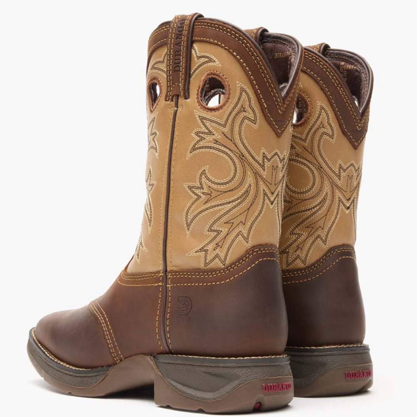 Durango Lil’ Rebel by Durango® Big Kids Brown Tan Western Boot