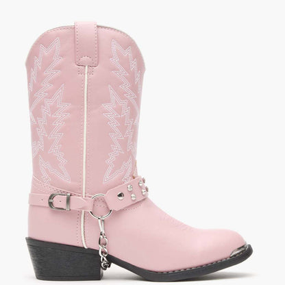 Durango Lil' Durango® Big Kid Pink Rhinestone Western Boot