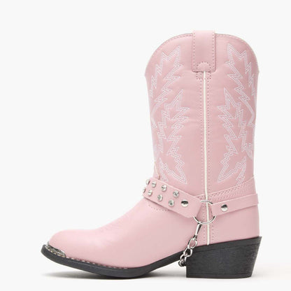Durango Lil' Durango® Big Kid Pink Rhinestone Western Boot