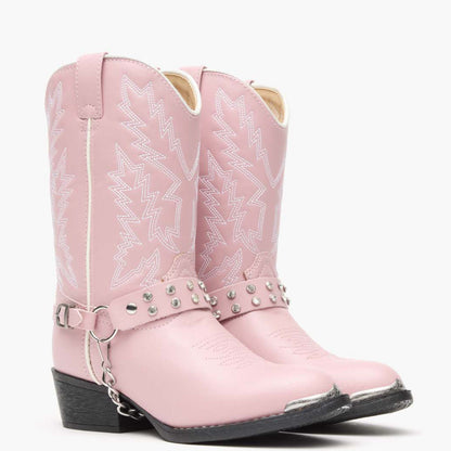 Durango Lil' Durango® Big Kid Pink Rhinestone Western Boot