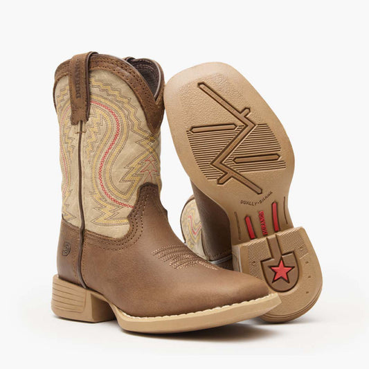 Durango Durango® Lil' Rebel Pro™ Big Kids' Coffee and Bone Western Boot