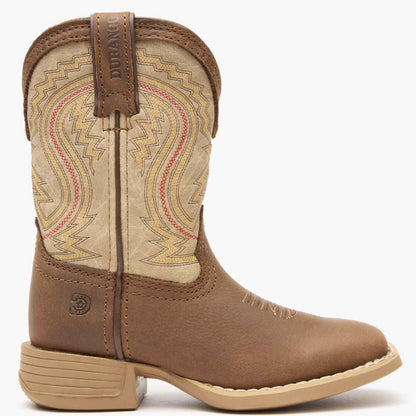 Durango Durango® Lil' Rebel Pro™ Big Kids' Coffee and Bone Western Boot