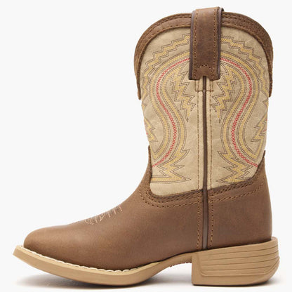 Durango Durango® Lil' Rebel Pro™ Big Kids' Coffee and Bone Western Boot