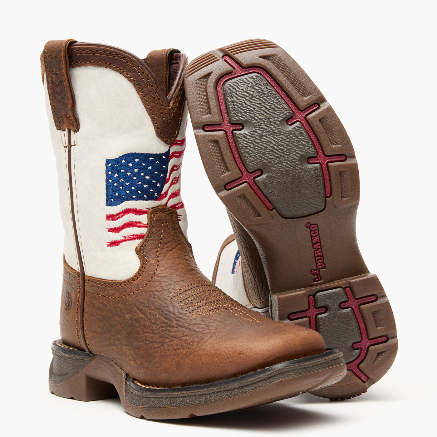Durango Lil' Rebel™ by Durango® Big Kids Distressed Flag Western Boot