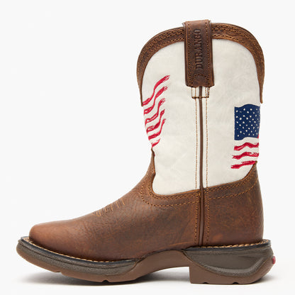 Durango Lil' Rebel™ by Durango® Big Kids Distressed Flag Western Boot